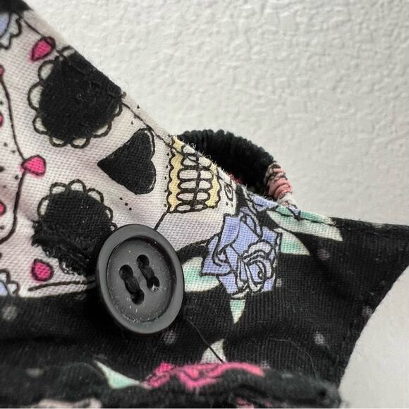 Hell Bunny Muertos Day of the Dead Sugar Skull Dress Women's Small - Picture 9 of 9